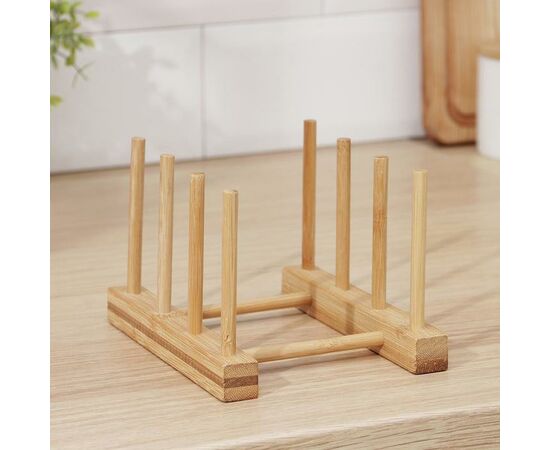 Подставка для разделочных досок и крышек, 3 места, бамбук 7061112, изображение 2