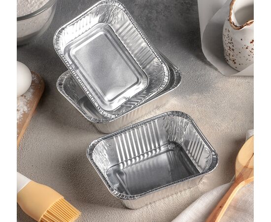 Набор форм для выпечки из фольги Доляна, 250 мл, 3 шт, 12,5×9,8×3,3см 2518929