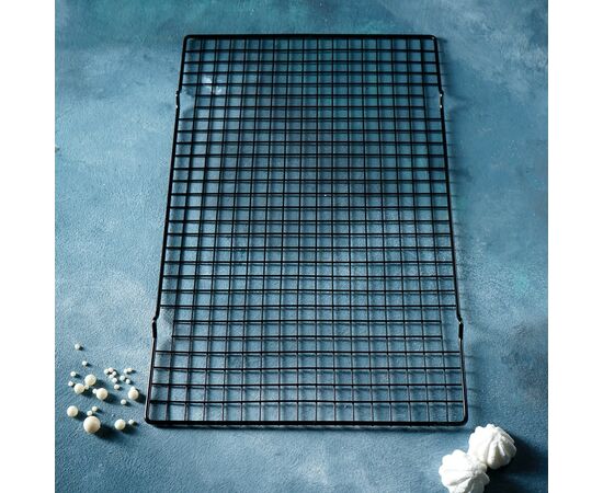 Решётка для глазирования и остывания кондитерских изделий 40×25×1,5см KONFINETTA цвет чёрный 3804610, изображение 7