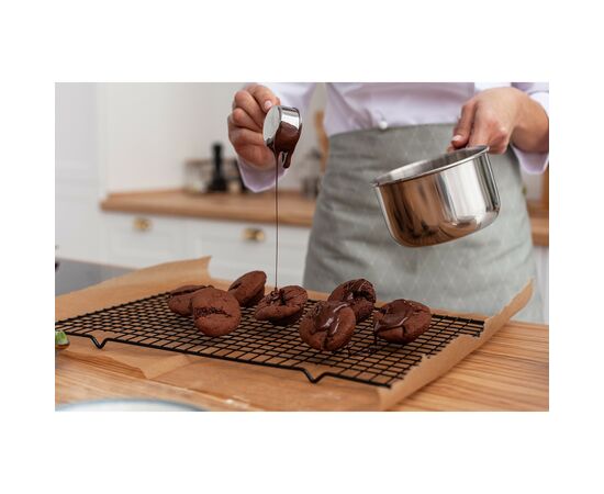 Решётка для глазирования и остывания кондитерских изделий 40×25×1,5см KONFINETTA цвет чёрный 3804610, изображение 8