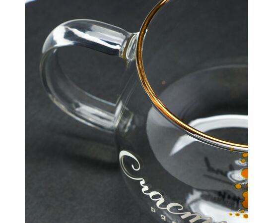 Кружка 400 мл «Счастье рядом. Нежная мимоза» 9717526, изображение 3