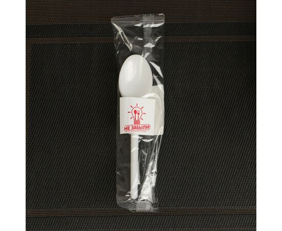 Ложка одноразовая 15.5 см, набор 6шт белая, столовая 9623750, изображение 4