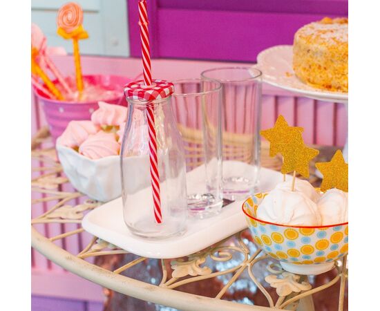 Бутыль стеклянная с крышкой и трубочкой 300мл, «Лаконичность», 6,5×15,5см, цвет МИКС 2366713, изображение 8