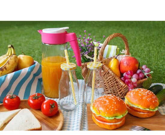 Бутыль стеклянная с крышкой и трубочкой 300мл, «Лаконичность», 6,5×15,5см, цвет МИКС 2366713, изображение 11