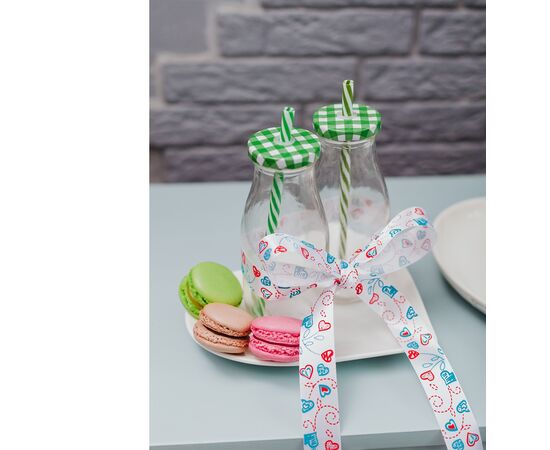 Бутыль стеклянная с крышкой и трубочкой 300мл, «Лаконичность», 6,5×15,5см, цвет МИКС 2366713, изображение 12