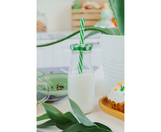 Бутыль стеклянная с крышкой и трубочкой 300мл, «Лаконичность», 6,5×15,5см, цвет МИКС 2366713, изображение 13