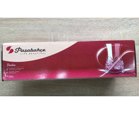 Набор чайный стакан с блюдцем 170мл*12пр ТАЙМЛЕСС d=120 мм 950094B, изображение 3