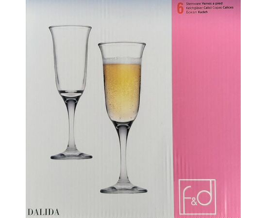 Набор бокалов д/шампанского 210мл*6шт ДАЛИДА-F&D 440883BFD, изображение 2