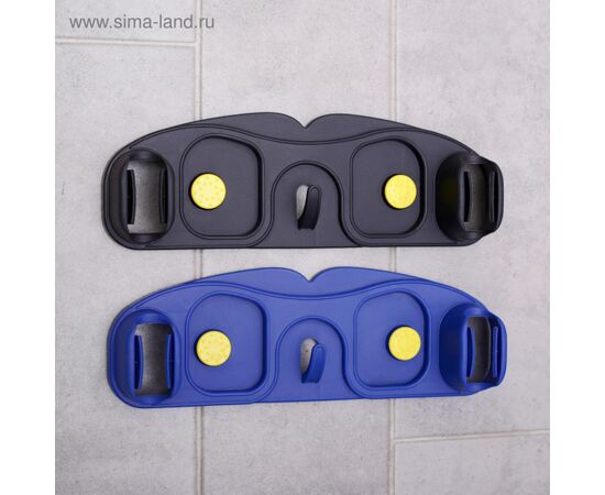 Держатель для уборочного инвентаря с крючками, 30×10×5 см, на липучке, цвет МИКС 3685419