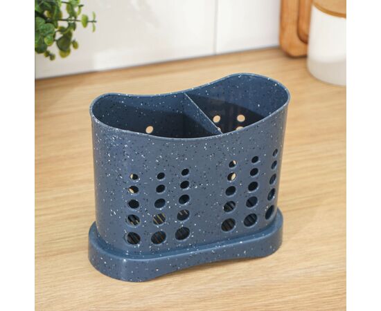 Сушилка для столовых приборов STONE, 16,8×8,4×13,3 см, цвет темный камень 9655632, изображение 2