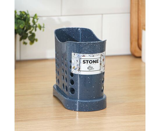 Сушилка для столовых приборов STONE, 16,8×8,4×13,3 см, цвет темный камень 9655632, изображение 3