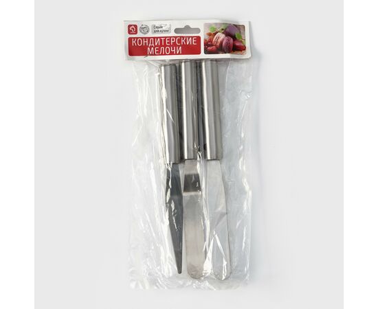 Набор лопаток-палеток кондитерских 3 шт, 22×8×1,5 см Доляна, 7092523, изображение 5