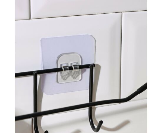 Держатель для кухонных принадлежностей настенный Доляна, 5 крючков, 28×8×8 см, чёрный 5168773, изображение 6