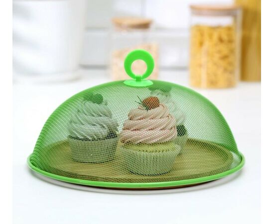 Крышка-сетка для продуктов 28см, Доляна «Вкус»,  цвет МИКС 148363