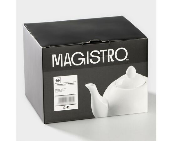 Чайник 500 мл, заварочный Magistro «Бланш», белый 4177923, изображение 7