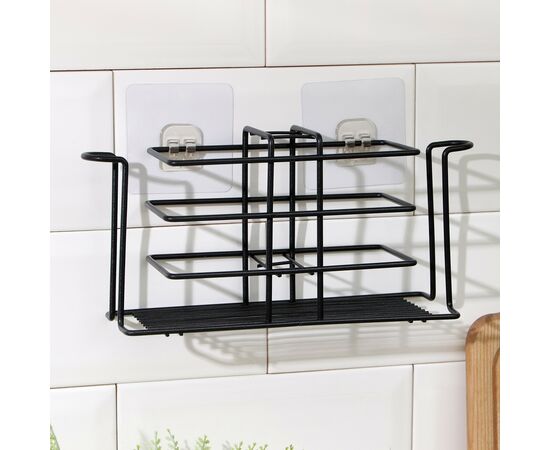 Подставка для столовых приборов Доляна, 26×7×12см чёрный 7529927, изображение 2