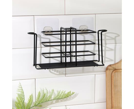 Подставка для столовых приборов Доляна, 26×7×12см чёрный 7529927, изображение 3