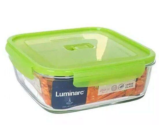 Контейнер 760мл стеклянный PUREBOX ACTIVE NEON MIX P4566 квадратный, изображение 2