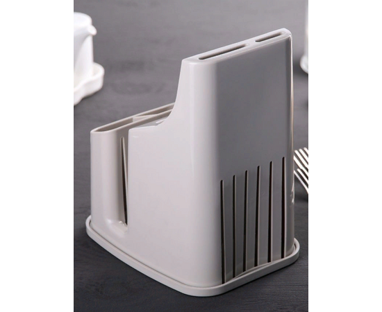 Подставка для столовых приборов универсальная с съёмным поддоном (цвет МИКС) C361, изображение 8