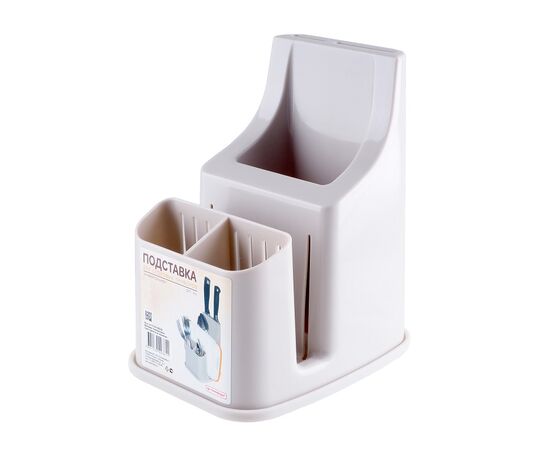 Подставка для столовых приборов универсальная с съёмным поддоном (цвет МИКС) C361, изображение 5