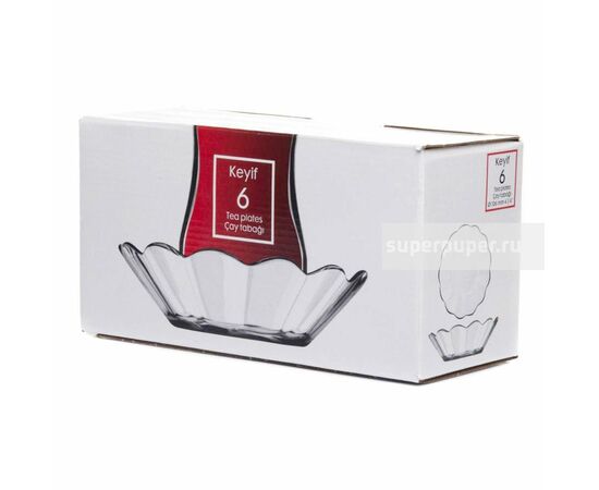 Набор чайных блюдец 10.6см*6 шт Pasabahce Keyif, 54351/, изображение 2