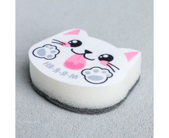 Губка для мытья посуды «Ня-я-ям» 8х6,6 см 5122301