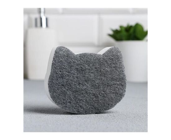 Губка для мытья посуды «Ня-я-ям» 8х6,6 см 5122301, изображение 3