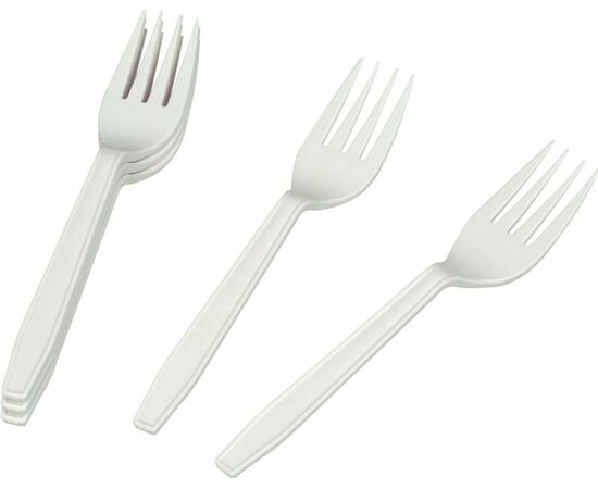 Вилка 158мм, (6шт) бел., кукурузный крахмал 192111