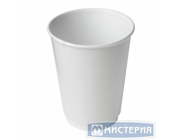 Стакан 0.4л, (3шт) д/хол./гор., без печати  бел., двухслойный, картон 115294