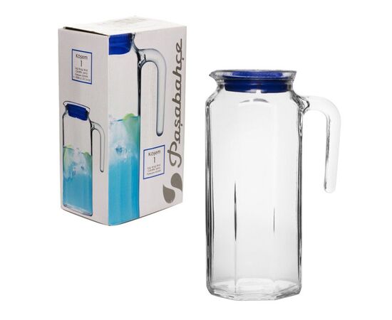 Кувшин 1,0л КОШЕМ с голубой крышкой 80051BBL в коробке