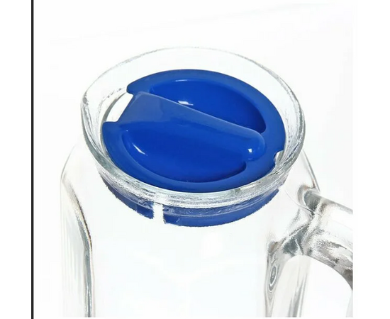 Кувшин 1,0л КОШЕМ с голубой крышкой 80051BBL в коробке, изображение 2