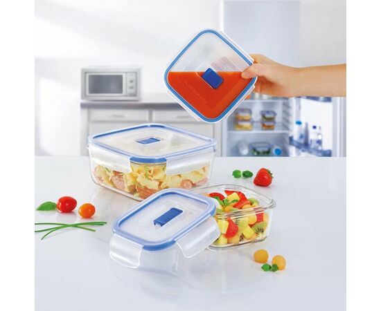 Контейнер стеклянный PUREBOX ACTIVE квадратный 1220мл P3552, изображение 2 Контейнер стеклянный PUREBOX ACTIVE квадратный 1220мл P3552, изображение 2