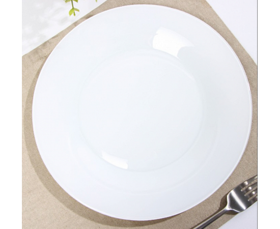 Тарелка обеденная 25см ЛИЛИ БЕЛЫЙ Q8714