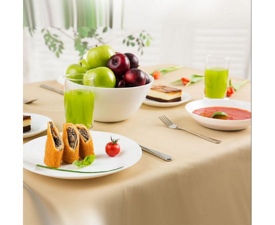 Тарелка обеденная 25см ЛИЛИ БЕЛЫЙ Q8714, изображение 5