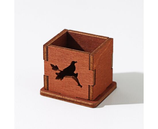 Набор для сервировки «Сказка», салфетница, подставка под горячее, под зубочистки коричн, 9428877, изображение 6