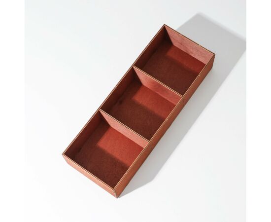 Органайзер деревянный для чая и кухонных принадлежностей Доляна, 33×12×6 см, мокко 9787535, изображение 3