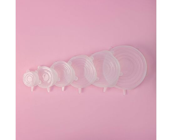 Набор крышек силик Доляна «Черепашка», 6 шт, (19,2см, 15,7см, 14см, 11,2см, 9,2см, 6,2см) 698853, изображение 3