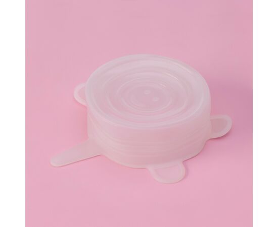 Набор крышек силик Доляна «Черепашка», 6 шт, (19,2см, 15,7см, 14см, 11,2см, 9,2см, 6,2см) 698853, изображение 5