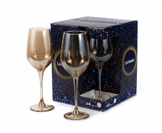 Набор бокалов для вина ЗОЛОТОЙ МЕД 4шт 350мл P9304