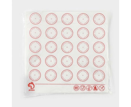 Коврик силиконовый 27,5×27,5 см для макаронс армированный Доляна, 3624944, изображение 4