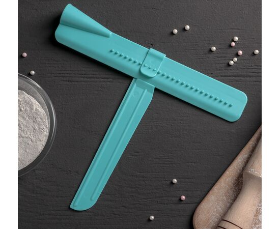 Шпатель кондитерский угловой Доляна, 2 части, 23,5×4,7×2,6 см 2957151