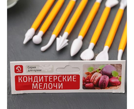 Набор приспособлений для моделирования кондитерских украшений 8 шт, Доляна, МИКС 830293, изображение 3