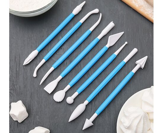 Набор приспособлений для моделирования кондитерских украшений 8 шт, Доляна, МИКС 830293, изображение 4