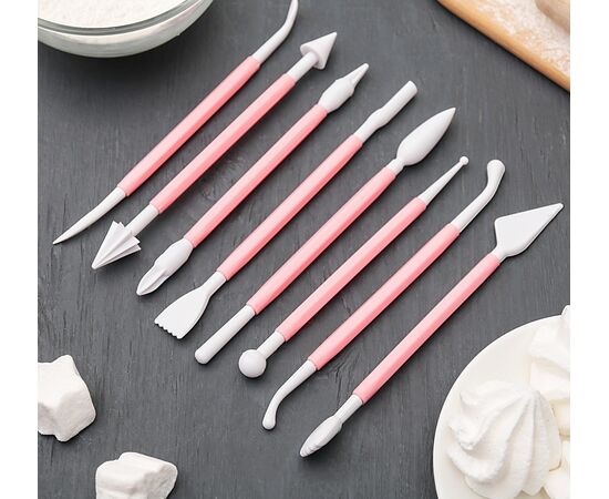 Набор приспособлений для моделирования кондитерских украшений 8 шт, Доляна, МИКС 830293, изображение 5