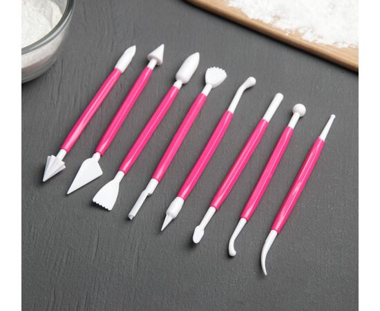 Набор приспособлений для моделирования кондитерских украшений 8 шт, Доляна, МИКС 830293, изображение 6