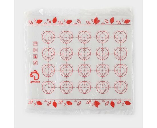 Коврик силиконовый 29,3×26 см для макаронс армированный Доляна, 2957159, изображение 4