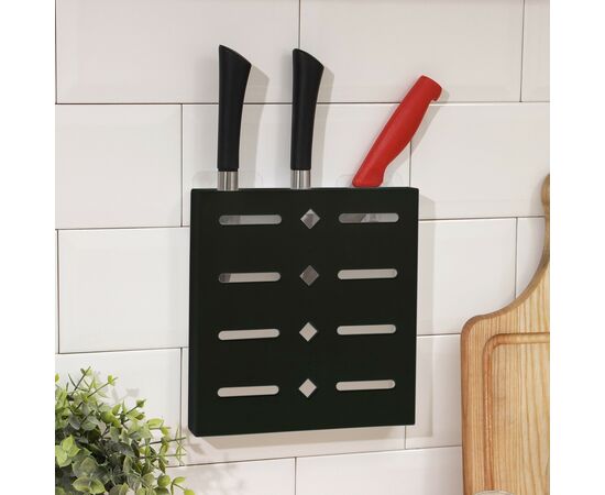 Держатель для ножей настенный Доляна «Вог», цвет чёрный 9755235