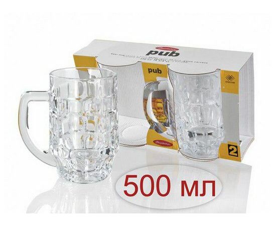 Набор кружек д/пива 500мл*2шт ПАБ 55289B, изображение 2