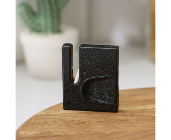 Точилка для ножей керамическая Доляна, 1×5×5 см, чёрный 158608, изображение 2