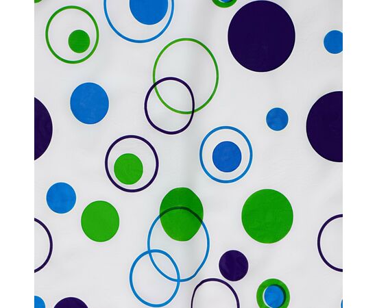 Штора для ванной 180×180 см, Доляна «Круги», PEVA 605962, изображение 2